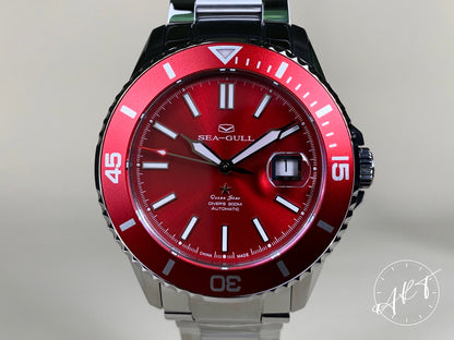 NEW Seagull Ocean Star Red Dial “China Red” SS SE Diver Watch 816.92.6113 BP