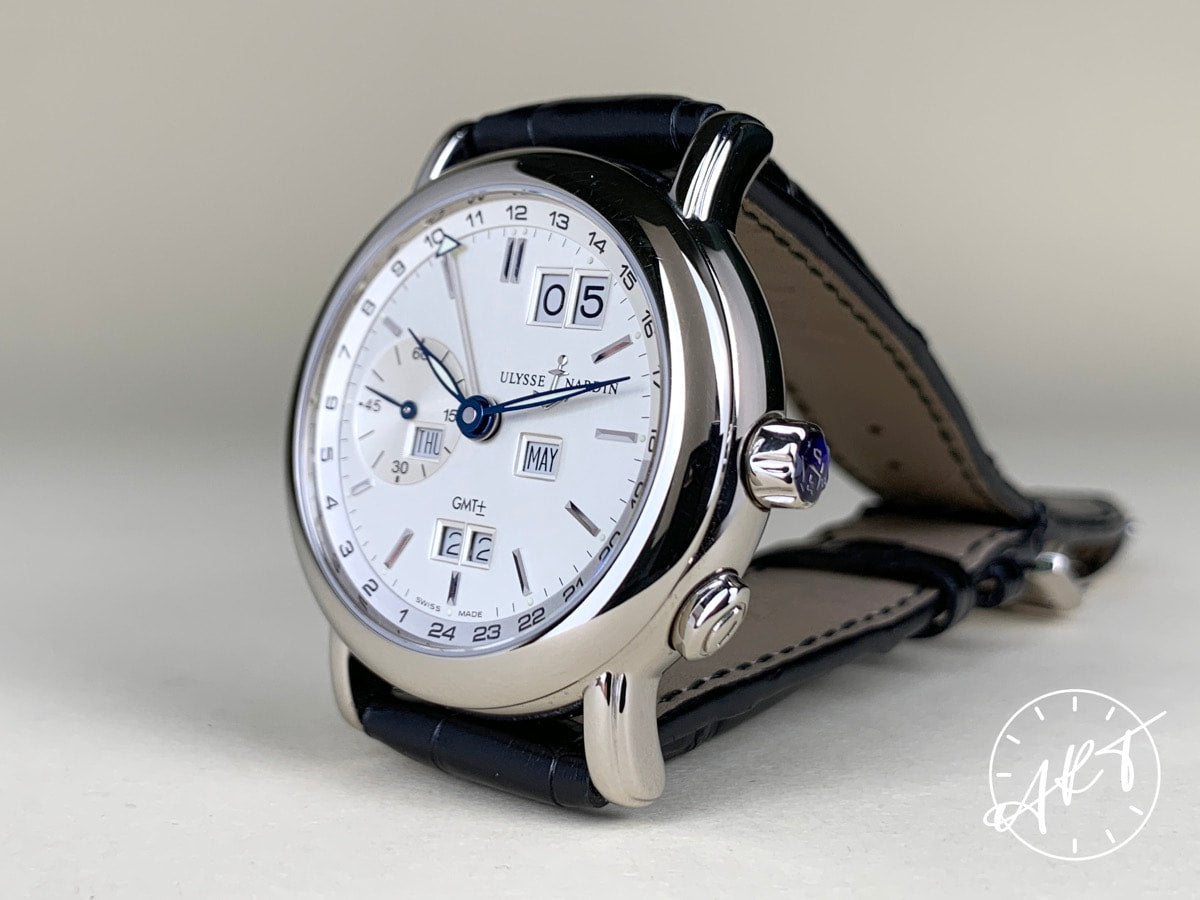 Ulysse Nardin 320-22/31 Perpetual Calendar GMT White Dial 18K WG Auto Watch BP
