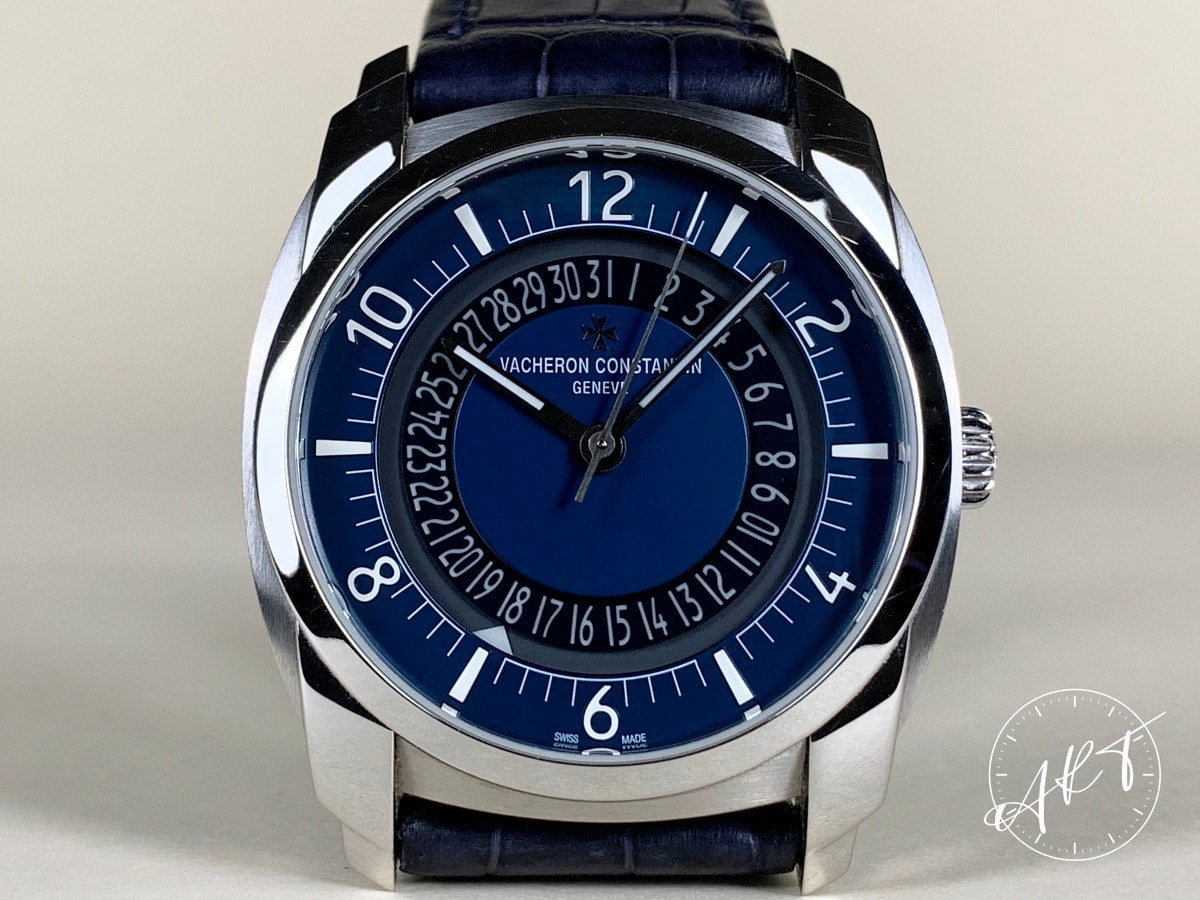 Vacheron Constantin Quai De L'lle Date Blue Dial SS Auto Watch 4500S w/ B&P