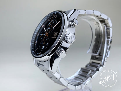 Tag Heuer Carrera Chronograph Black Dial SS Auto Watch CAR2014 w/ Box