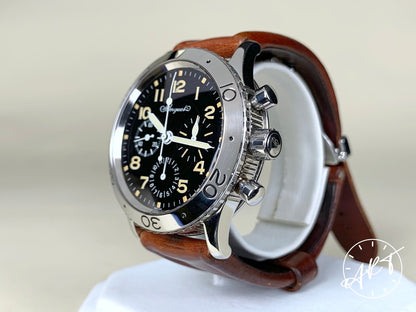 Breguet Type XX Aeronavale Black Dial Gorgeous Patina SS Pilot Watch 3800 BP