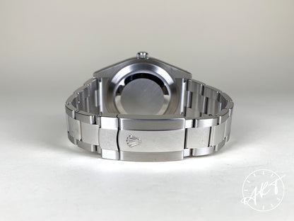 2012 Rolex Datejust II Silver Purple Arabic Dial SS Watch 116300 BP