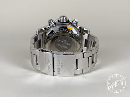 Breitling Super Avenger II Chrono “Volcano Black” SS Watch A13371 BP