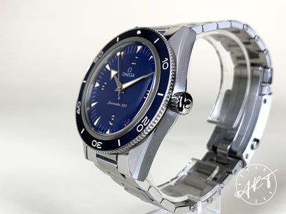 Omega Seamaster 300 Master Chronometer Blue Dial SS Auto Diver Watch w/ B&P