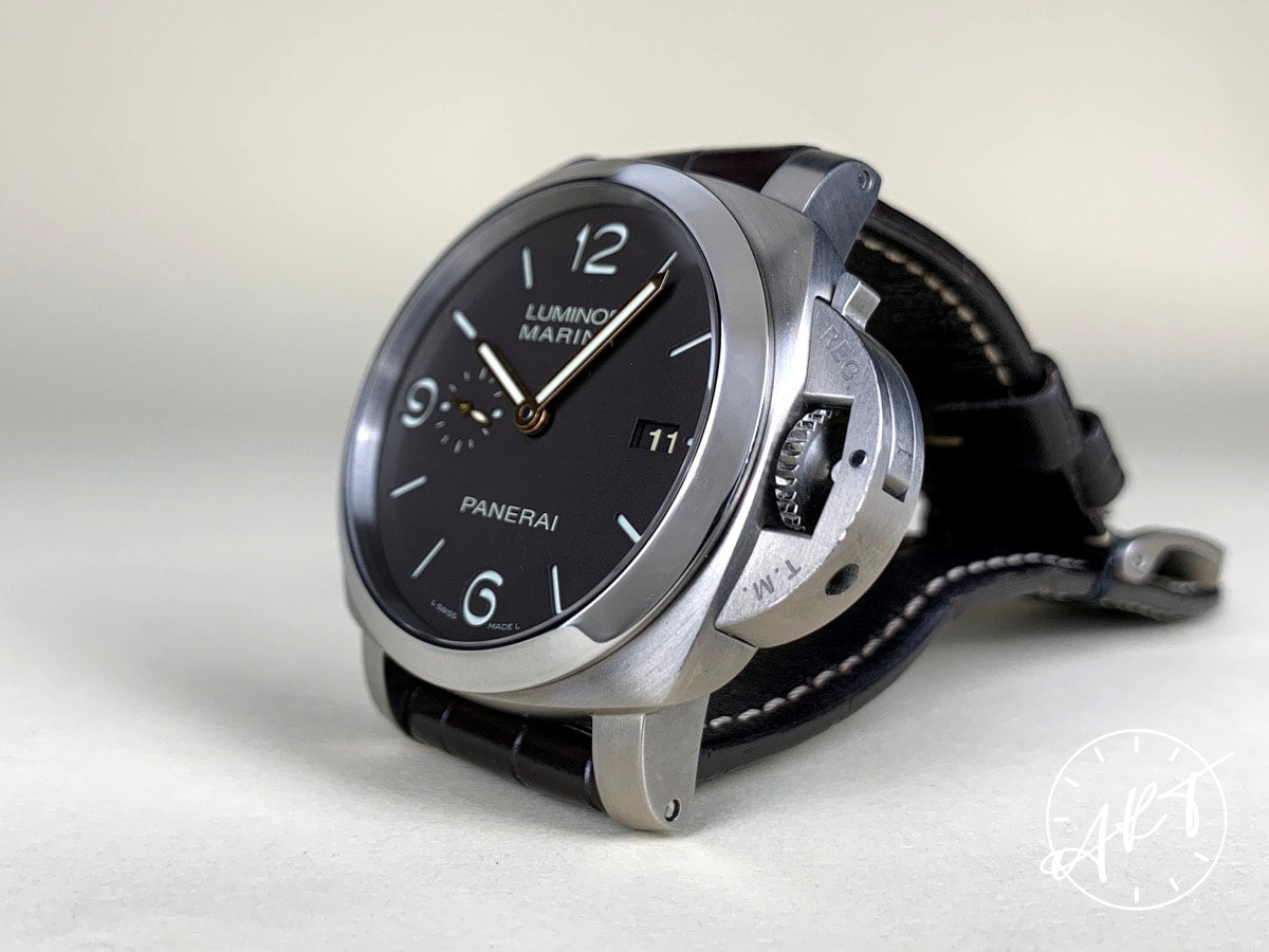 Panerai PAM 351 Luminor 1950 3 Days Brown Dial Titanio Diver Watch PAM00351 BP