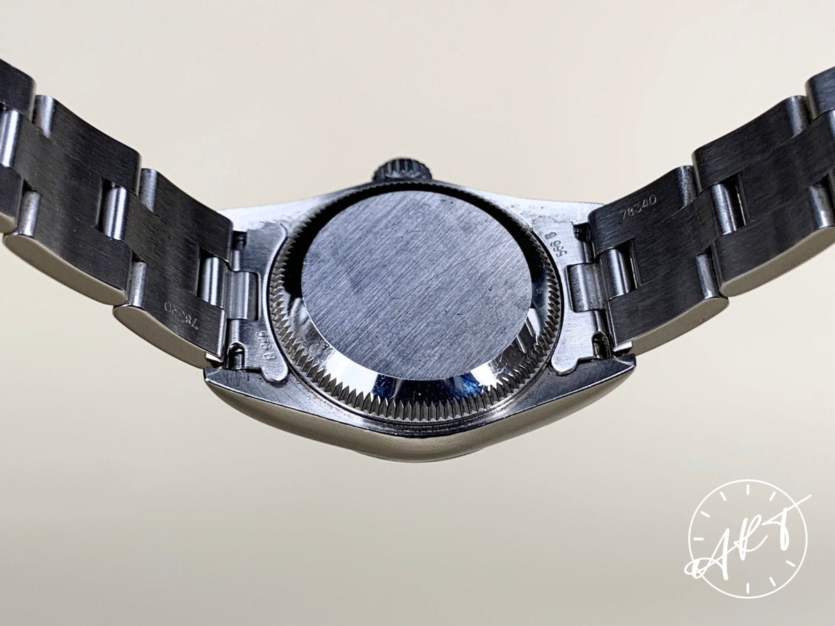 1997 Rolex Oyster Perpetual Black T Dial Ladies Watch 67230 w/ Paper + Receipt