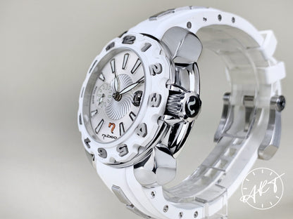 Nubeo Medusse Project White Bezel Silver Dial SS Auto Ltd Ed Diver Watch