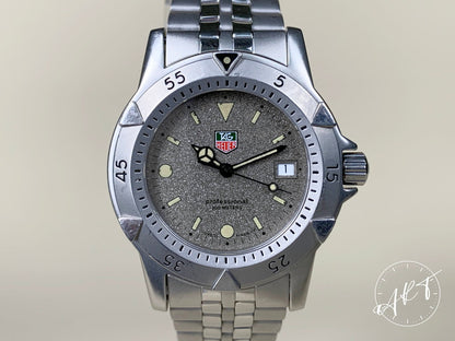 TAG Heuer Professional Granite Dial SS Quartz Diver Watch WD1211-K-20 w/ B&P