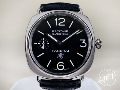 Panerai PAM 380 Radiomir Black Seal Logo Black Dial Watch PAM00380 w/Box