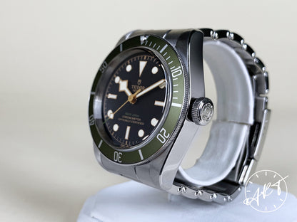 Tudor Black Bay Green Black Dial SS Harrods Ltd Diver Watch 79230G BP