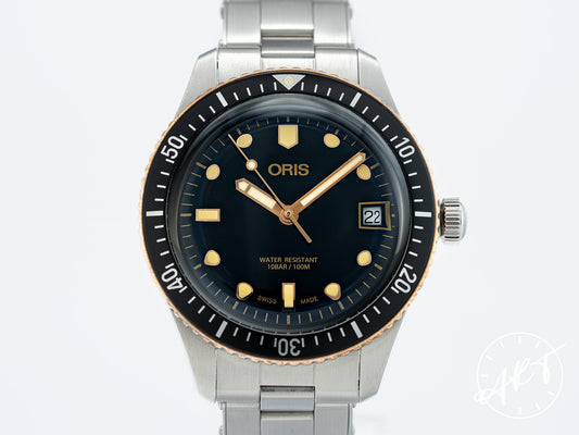 Oris Divers Sixty-Five 36 Black Dial SS Auto Watch 01 733 7747 4354 w/ B&P