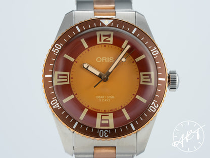 NEW Oris Divers Sixty-Five 5 Days Brown Dial “Collective C.04” Two-Tone Bronze & SS 250 Pcs Ltd Watch BP