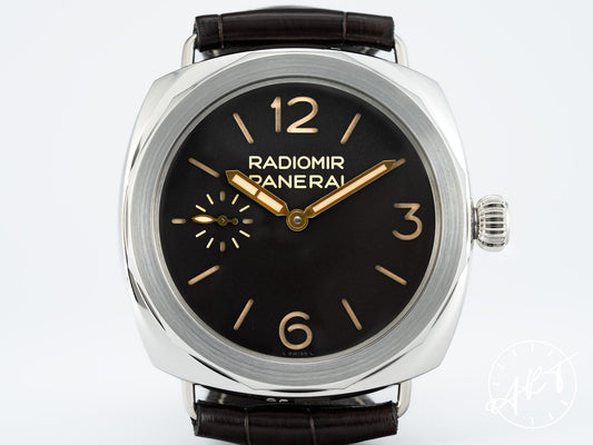 NEW Panerai PAM 521 Radiomir Platino Brown Dial Platinum 100 Pcs Ltd Watch PAM00521 BP
