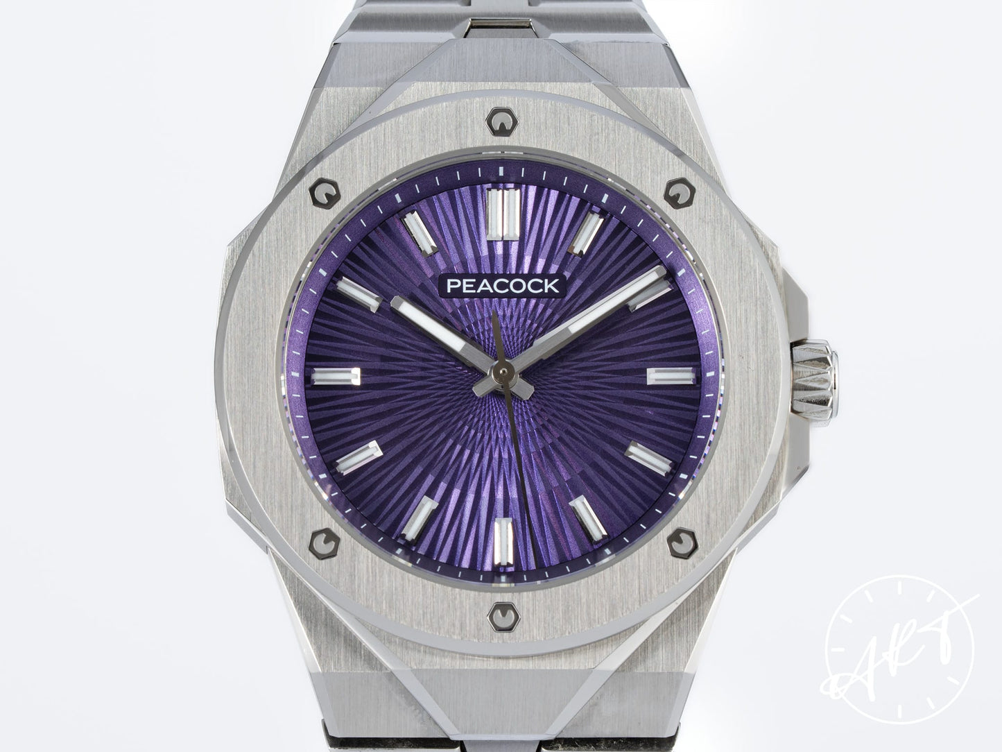 NEW Peacock Plumage Gaze Purple Guilloche Purple Guilloche Dial Stainless Steel Automatic 199 Pcs Limited Edition Watch PFG0501.03