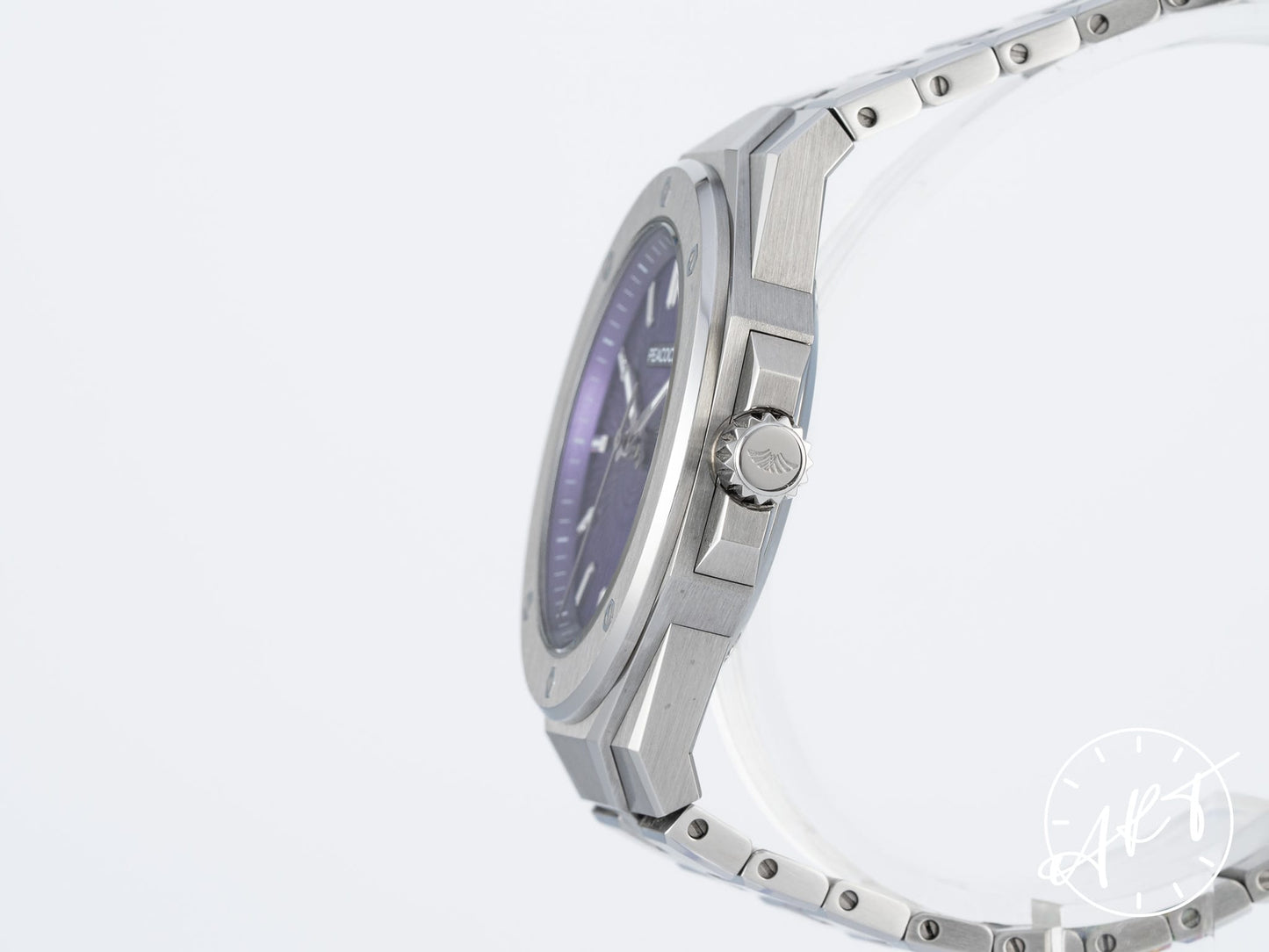 NEW Peacock Plumage Gaze Purple Guilloche Purple Guilloche Dial Stainless Steel Automatic 199 Pcs Limited Edition Watch PFG0501.03