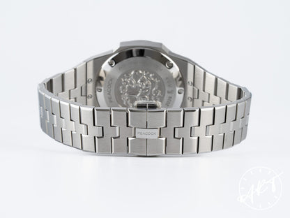 NEW Peacock Plumage Gaze Green Green Guilloche Dial Stainless Steel Automatic Watch PFG0502.02