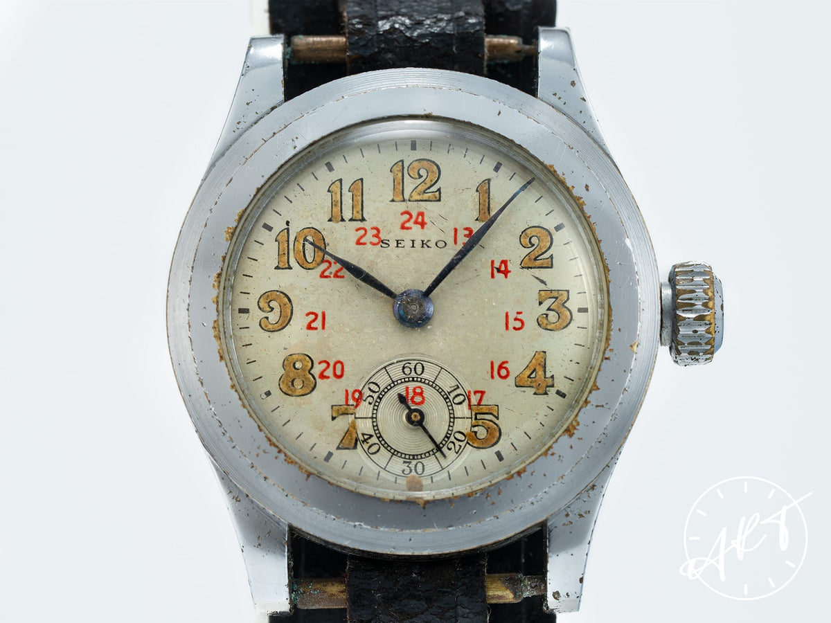 Vintage WWII Japanese Military Seiko Seikosha Double Case Two-Tone 