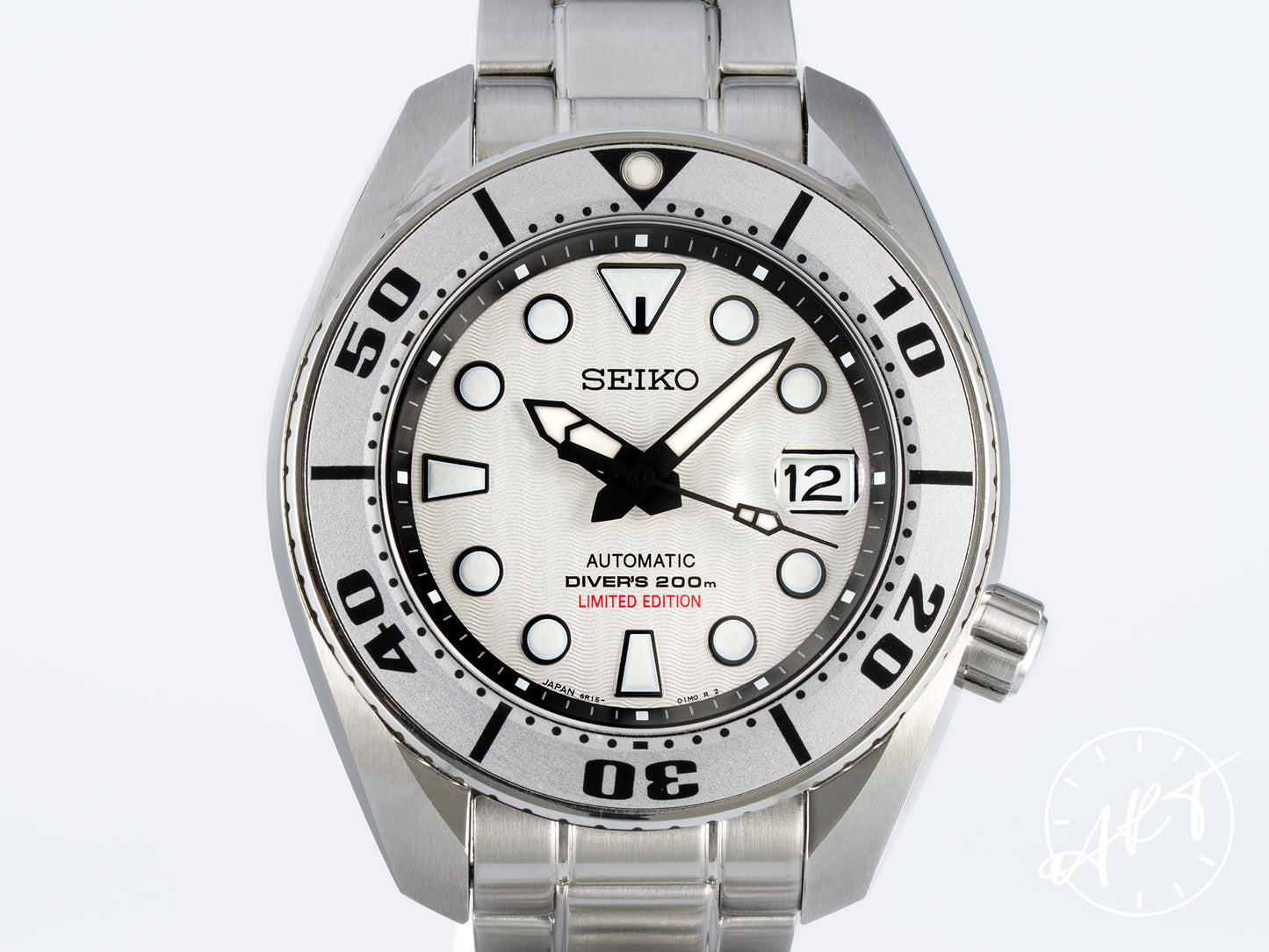 NOS Seiko Prospex Silver Dial SS Silver Sumo Thailand Ltd Diver Watch SPB029J1 BP