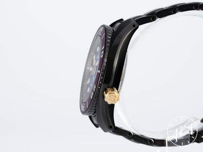 Seiko Prospex Purple Bezel Blue Dial Black PVD SS Zimbe Purple Sumo Ltd Diver Watch SPB055J BP