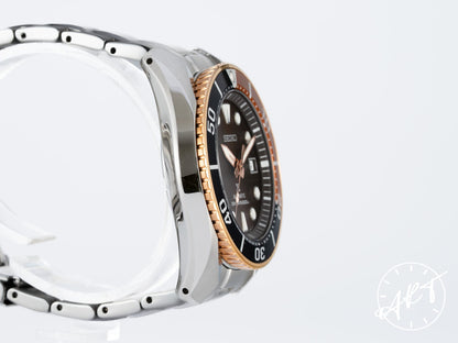 Seiko Prospex Black, Brown Bezel Brown Dial Stainless Steel Automatic Sumo 2020 Asia Exclusive Hawksbill Turtle Limited Edition Diver Watch SPB192J1