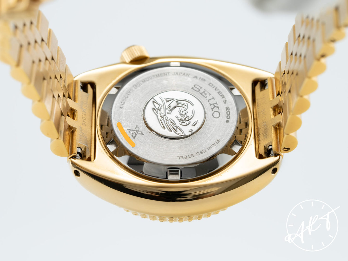 Seiko Prospex Day & Date Gray Dial “Golden Turtle” SS Auto Diver Watch SRPC44 BP