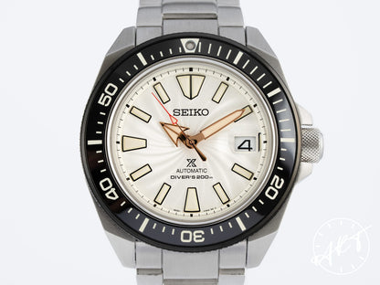 NOS Seiko Prospex Black Bezel White Dial SS White Elephant Thailand Ltd Diver Watch SRPK57K1 BP