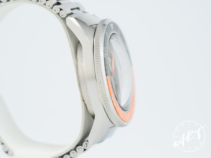 Vintage Berios x Squale 100 ATMOS Black & Orange Bezel Brown Dial SS Auto Watch