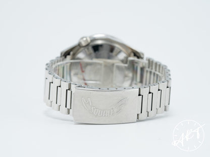 Vintage Berios x Squale 100 ATMOS Black & Orange Bezel Brown Dial SS Auto Watch