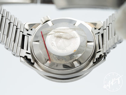 Vintage Berios x Squale 100 ATMOS Black & Orange Bezel Brown Dial SS Auto Watch