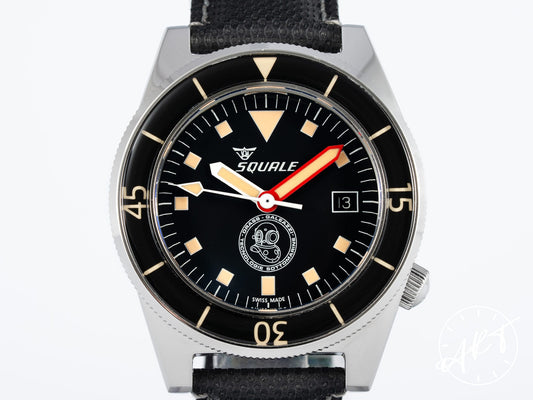 Squale Drass Galeazzi Black Dial Stainless Steel Automatic 500 Pcs Limited Edition Diver Watch VONDSSGZZ