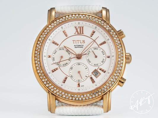 Titus Chronoscope Day-Date Mother of Pearl Dial Stainless Steel Automatic Watch