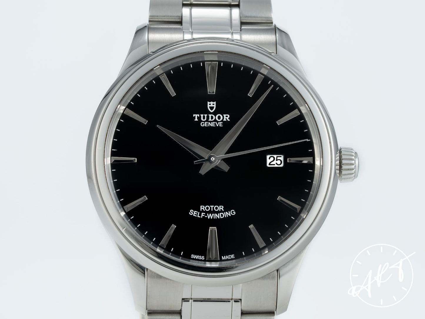 Tudor Style 41 Black Dial Stainless Steel Automatic Watch 12700 w/ Box & Paper