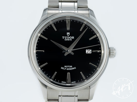 Tudor Style 41 Black Dial Stainless Steel Automatic Watch 12700 w/ Box & Paper