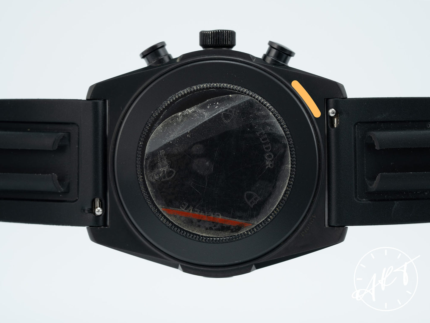 Tudor Fastrider Black Shield Chrono Black PVD-Coated SS Auto Watch 42000CN w/ BP