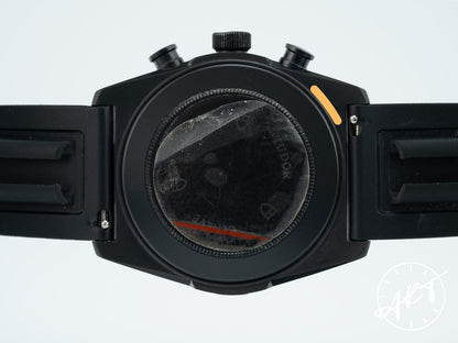 Tudor Fastrider Black Shield Chrono Black PVD-Coated SS Auto Watch 42000CN w/ BP