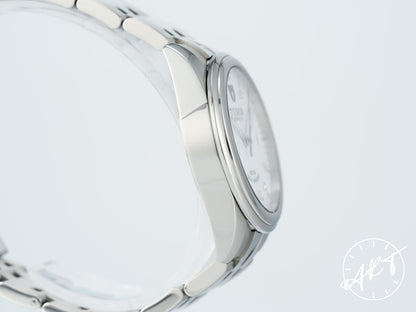 Tudor Glamour Date 36 Silver Diamond Dial SS Auto Watch 55000 w/ B&P
