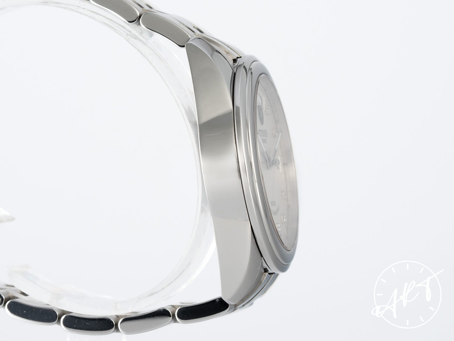 Tudor Glamour Day-Date Day-Date Silver Diamond Dial Stainless Steel Automatic Watch 56000 + Receipt