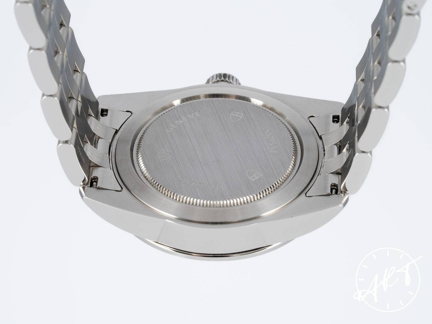 Tudor Glamour Day-Date Day-Date Silver Diamond Dial Stainless Steel Automatic Watch 56000 + Receipt