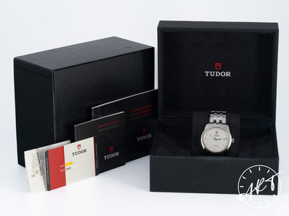 Tudor Glamour Day-Date Day-Date Silver Diamond Dial Stainless Steel Automatic Watch 56000 + Receipt