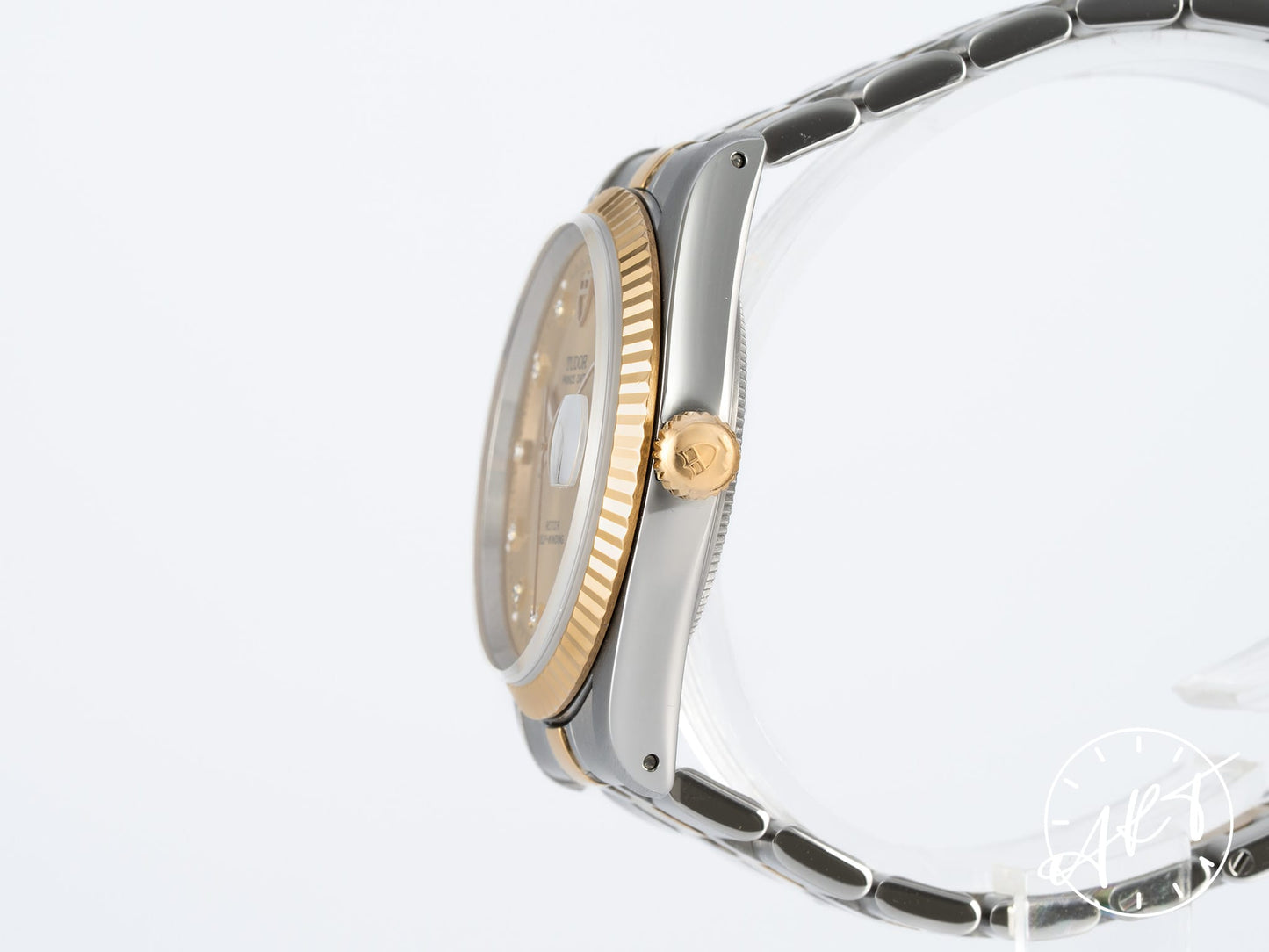 Tudor Prince Date Gold Diamond Dial Two-Tone 18K Gold, Stainless Steel Automatic Watch 74033