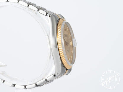Tudor Prince Date Gold Diamond Dial Two-Tone 18K Gold, Stainless Steel Automatic Watch 74033