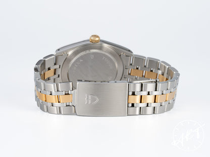 Tudor Prince Date Mother of Pearl Dial Two-Tone 18K Gold, Stainless Steel Automatic Watch 74033 w/ Paper & Manual
