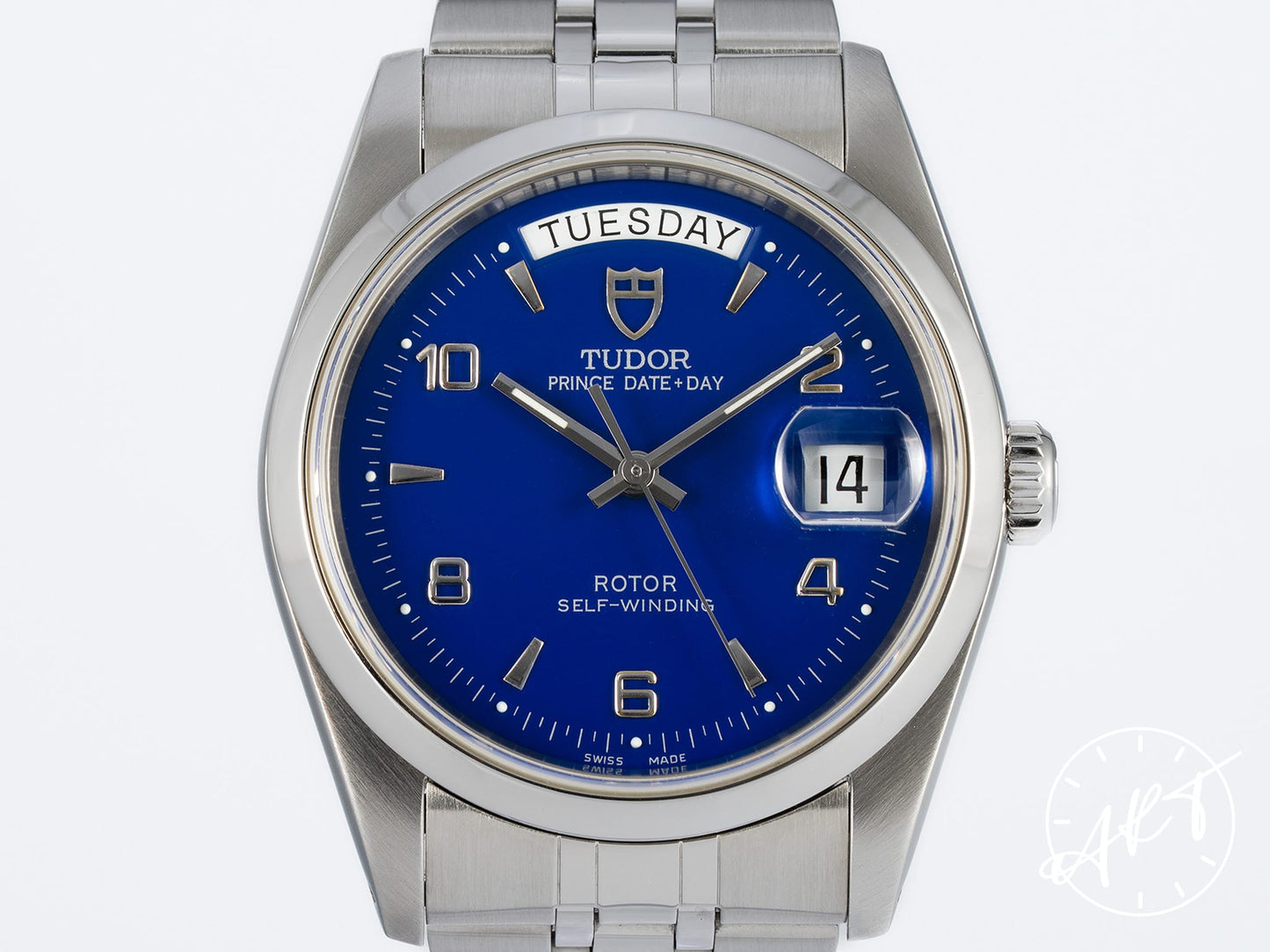 Tudor Prince Day-Date Day-Date Blue Arabic Dial Stainless Steel Automatic Watch 76200
