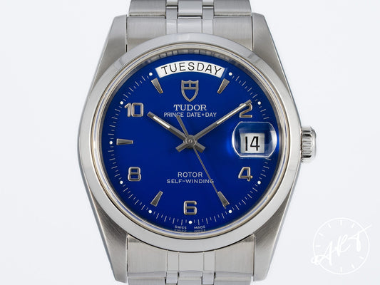 Tudor Prince Day-Date Day-Date Blue Arabic Dial Stainless Steel Automatic Watch 76200