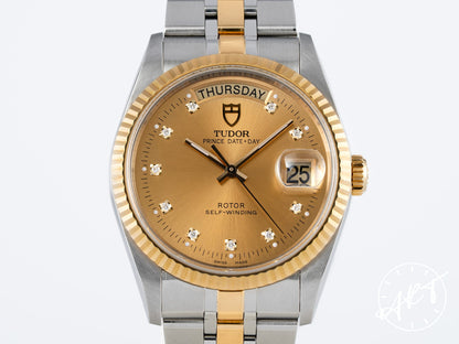 Tudor Prince Day-Date Day-Date Gold Dial Two-Tone 18K Gold, Stainless Steel Automatic Watch 76213