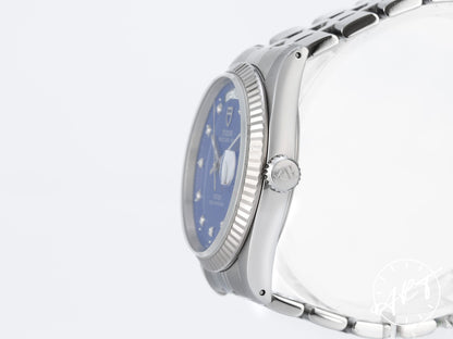 Tudor Prince Day-Date Day-Date Blue Diamond Dial SS & 18K WG Auto Watch 76214