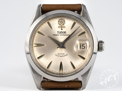 Vintage 1966 Tudor Princess Oysterdate Silver Dial “Big Rose” SS Auto Watch 7966