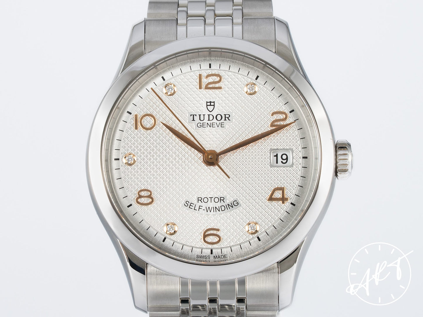 NEW Tudor 1926 Silver Diamond Dial Stainless Steel Automatic Watch 91450