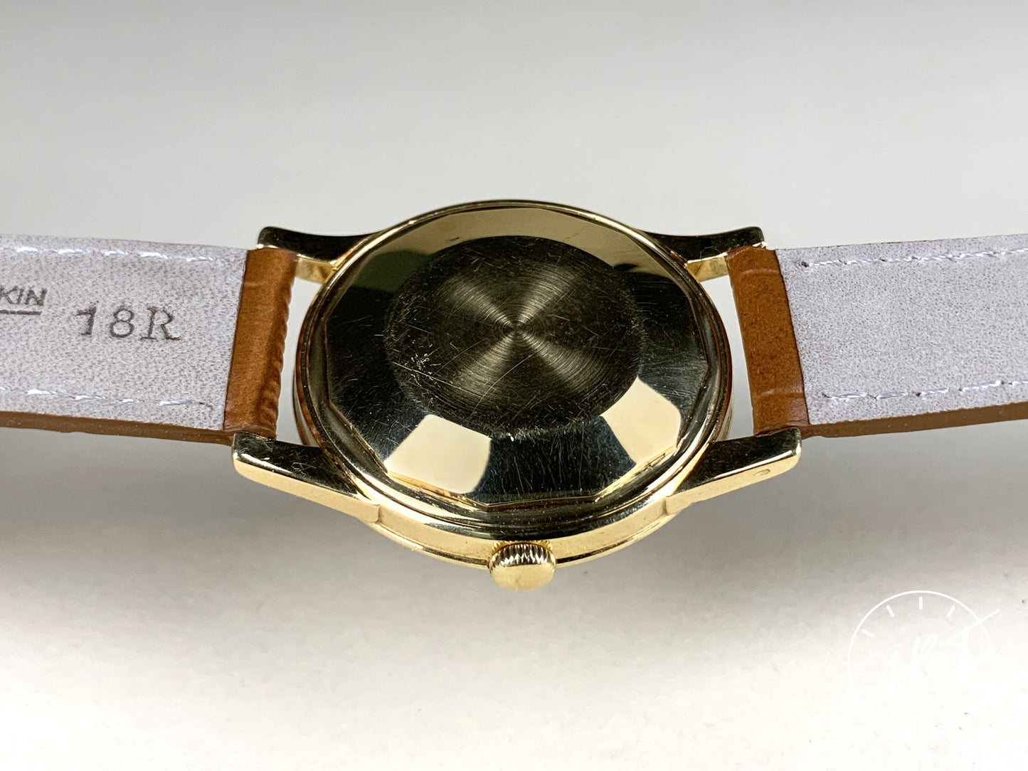 Vintage 1950s Vacheron Constantin Patrimony Silver Dial 18K Gold Auto Watch 6038